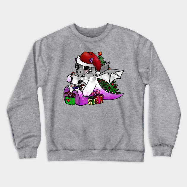 Little Ace Christmas Dragon Crewneck Sweatshirt by Art by Veya